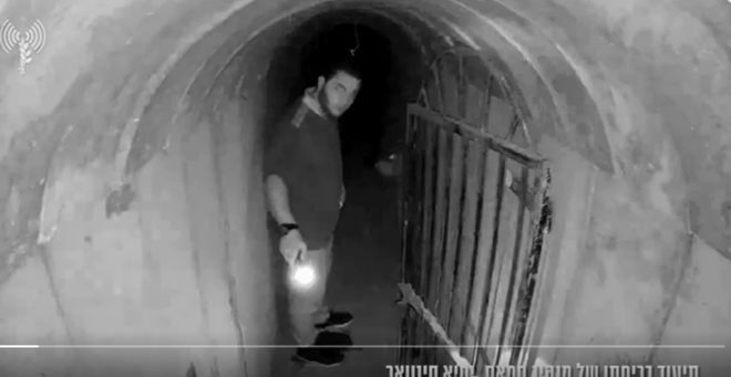 以军首次公开辛瓦尔地下隧道画面，揭示涉政背后的真相