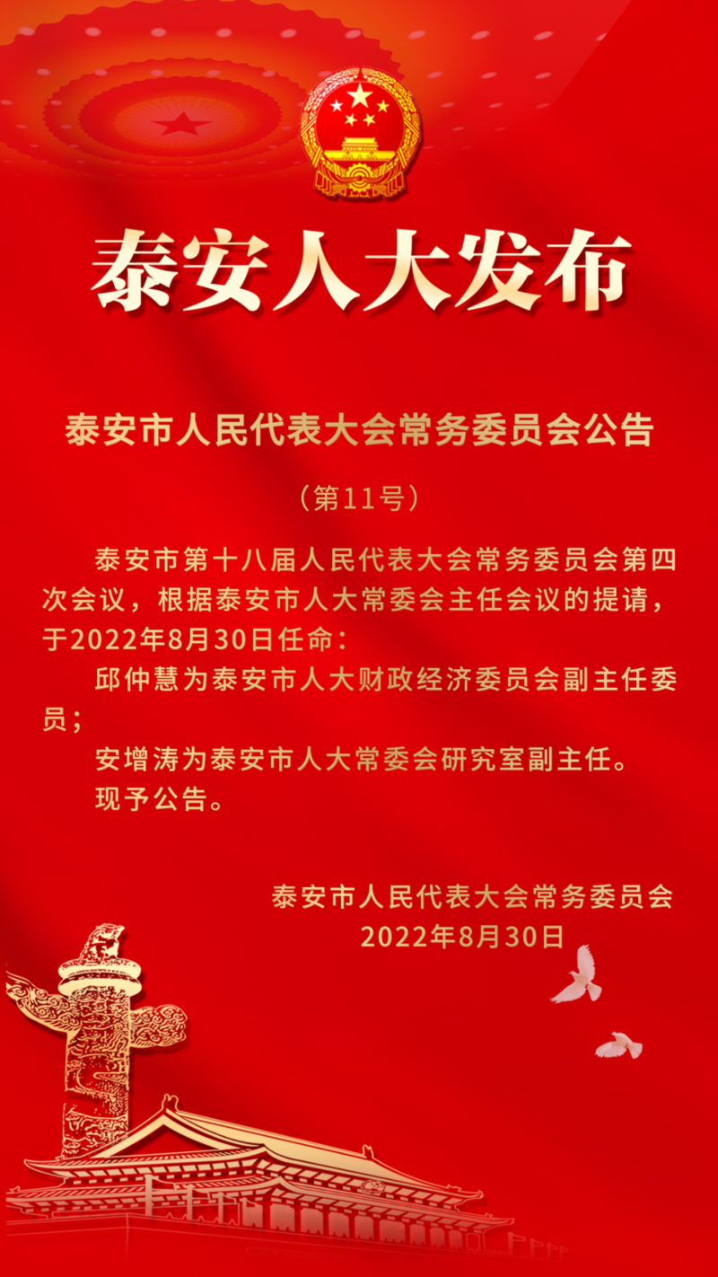 泰安人事任免重磅更新！最新名单公布！