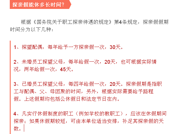 新疆探亲假最新规定详解